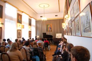 182nd Concert for the Youth 'How to Listen to Music?”, Music and Literature Club in Wroclaw 6th Sep 2017. <br> The performers were Joanna Marcinkowska - piano and Juliusz Adamowski commentary. Photo by Paweł Beresiuk.